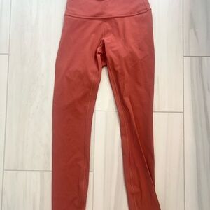 Lululemon Athletica Red High-Waisted Leggings
